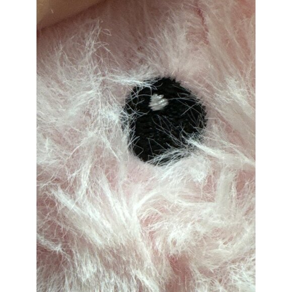 Plush Pink Bunny Stuffed Animal Toy With Rattle Belly Weighted Bottom Satin Line - Picture 2 of 8